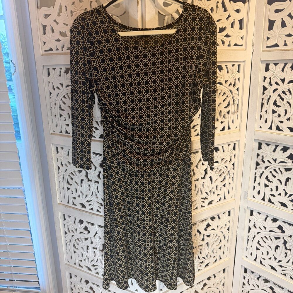 Enfocus Studio Dress Size 8 Gold and Black design